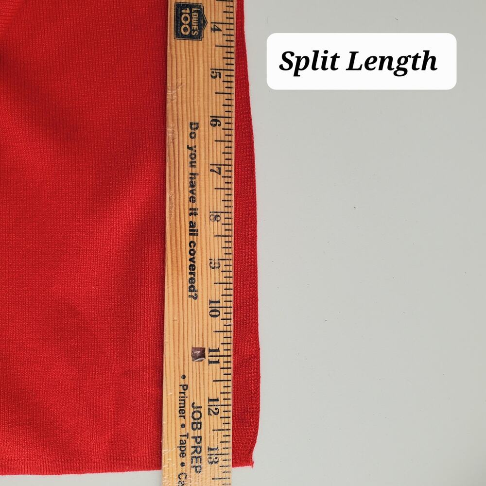 Classic Red LBD Sweater Midi Dress S Holiday Cocktail Bodycon Sexy Cozy NEW - Picture 7 of 13